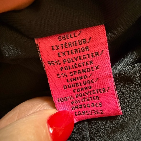 Betsey Johnson Black Tulip Hem Dress Faux Wrap Cocktail - Picture 14 of 14